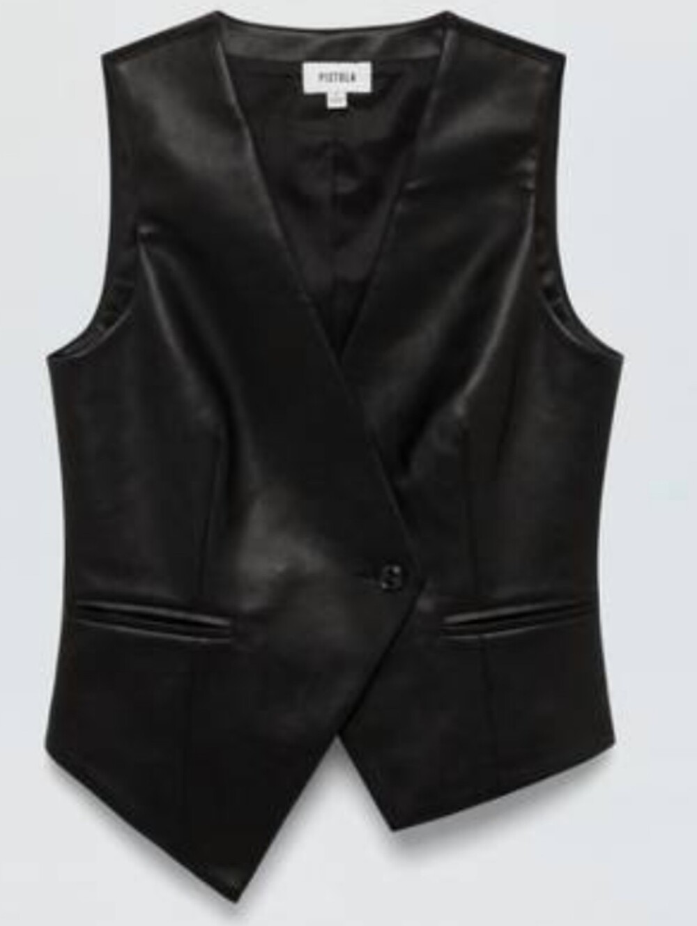 NWOT Pistola Arabella Vest in Slate Black Asymmetrical Women's Small Bikercore